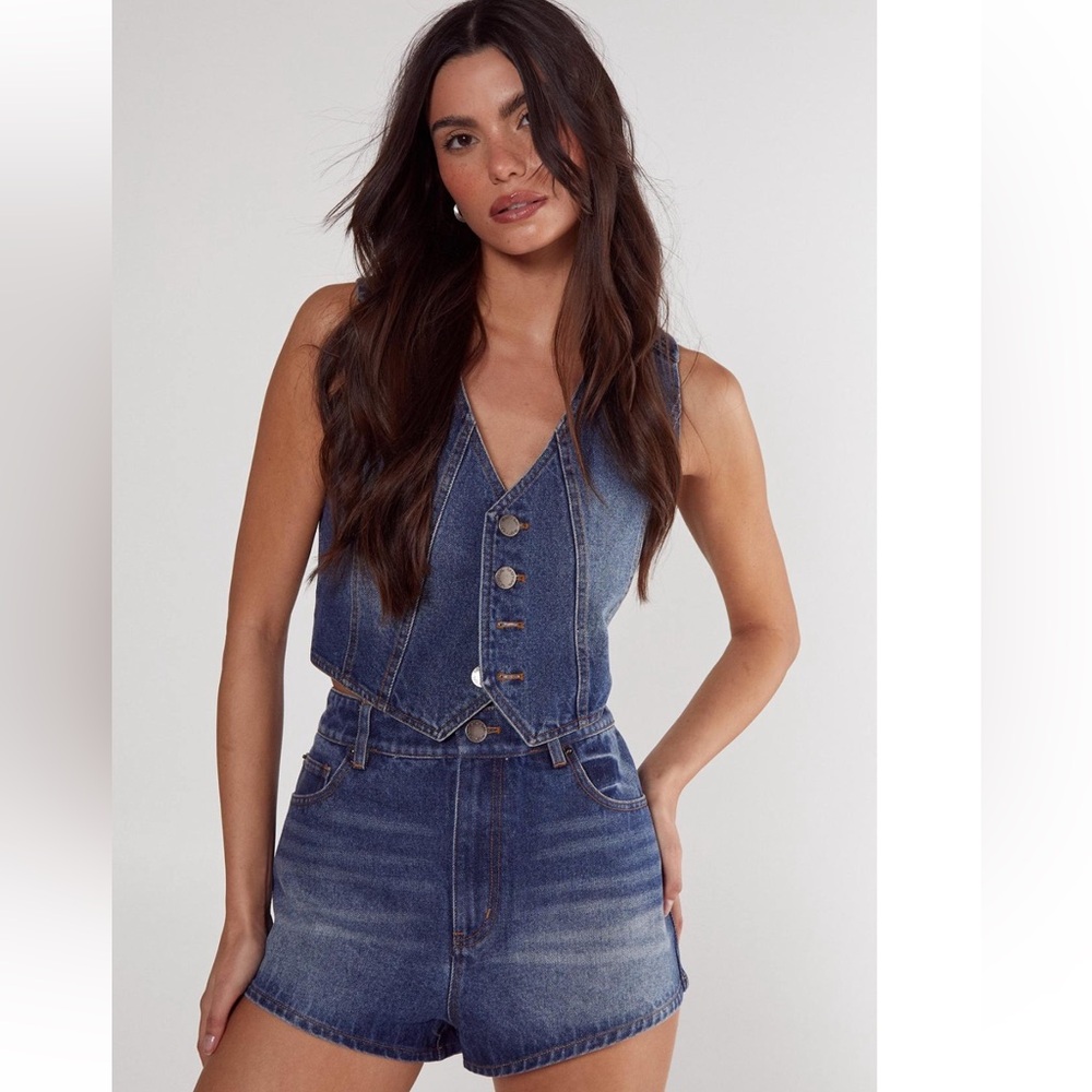 Nasty Gal pearl demin shorts - Picture 2 of 4